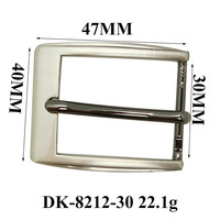Boucle de ceinture à ardillon simple 30 mm en alliage de zinc brossé argenté et bronze, pour ceintures en cuir pour hommes, quincaillerie de qualité supérieure, vente en gros