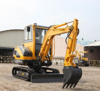 Pabrik Profesional Harga Murah Excavator Mini Crawler 3 Ton YC25-8 dengan Penjepit Sederhana dan Bucket Pembersih