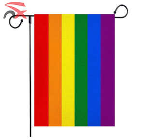 Bandera de Jardín Personalizada al por Mayor, Impresa por Ambos Lados, Colorida, con Diseño de Arcoíris, para Decoración de Exteriores - Product Image 1