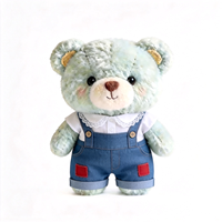 Ours en peluche vert menthe en gros avec col en dentelle, ours en peluche doux et moelleux pour la décoration de chambre