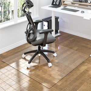 Tapis de chaise de bureau <span class=keywords><strong>en</strong></span> <span class=keywords><strong>verre</strong></span> trempé personnalisé pour tapis ou planchers de bois franc, protecteurs de <span class=keywords><strong>sol</strong></span> d'ordinateur - Product Image 2