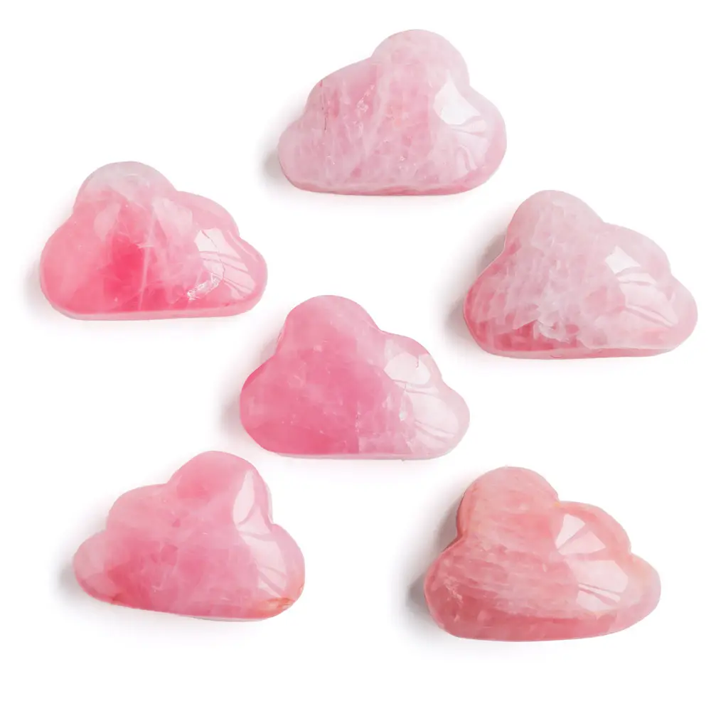 Wholesale high quality natural rose quartz cloud hand carved natural crystal