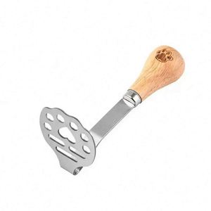 Prensa manual de acero inoxidable de grado alimenticio para puré de oso con mango de madera para repostería casera, material de plástico PP - Product Image 6