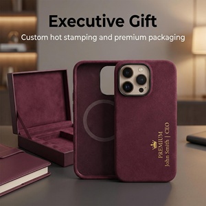 Coque de téléphone pour <span class=keywords><strong>iPhone</strong></span> <span class=keywords><strong>13</strong></span> <span class=keywords><strong>Pro</strong></span> <span class=keywords><strong>Max</strong></span> en Alcantara italien véritable, entièrement enveloppante, avec cadre de caméra en métal, aimant puissant, <span class=keywords><strong>prix</strong></span> d'usine - Product Image 6