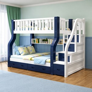 Lit superposé en bois massif de style nordique SUNYARD, finition écologique, support renforcé à 20 <span class=keywords><strong>lattes</strong></span>, lit mezzanine pour étudiants - Product Image 4