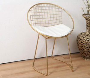 <span class=keywords><strong>Chaise</strong></span> d'appoint nordique en fil métallique, dossier haut, durable, tendance européenne, pour restaurant - Product Image 6