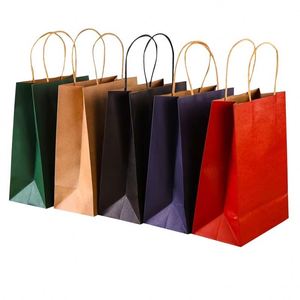 Kraft Paper Bags with Handles Factory Direct Sale <b>Large</b> Quantity Favorable Kraft Paper Bags - Product Image 3