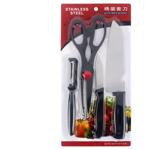 Juego de cuchillos de cocina de acero inoxidable para chef, colección completa de regalos, juego de blíster barato para el mercado de Asia, la mejor oferta - Product Image 4