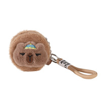 Nouveau doux Capybara en peluche miroir de maquillage Portable miroir haute définition Non-déformation Double face pliant miroir filles pendentif