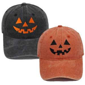 Gorra de Béisbol Bordada con Calabaza de Halloween, de Algodón y Mezclilla, Ajustable, Unisex, Informal, para Fiestas, Primavera y Otoño - Product Image 2