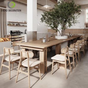 ออกแบบตกแต่งภายในร้านเบเกอรี่บูติก เฟอร์นิเจอร์เบเกอรี่แบบกำหนดเอง ตู้โชว์เบเกอรี่ไม้ ตู้โชว์ขนมปัง - Product Image 4