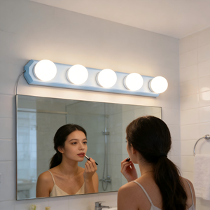 <span class=keywords><strong>Miroir</strong></span> de maquillage moderne pour salle de bain avec éclairage <span class=keywords><strong>LED</strong></span> à intensité variable et télécommande - Product Image 1