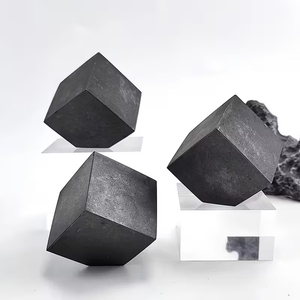 Commercio all'ingrosso di alta qualità naturale <span class=keywords><strong>Shungite</strong></span> cubo di <span class=keywords><strong>pietra</strong></span> grezza ruvide pietre curative di cristallo eccellente artigianato per i regali - Product Image 3