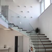 Moderner Edelstahl Verstellbarer Ständer Glasklammer Rost- und Wasserbeständig 5 Jahre Garantie Wandmontage Einfache Installation Balkon Treppe