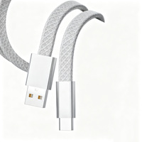 Câble USB Type C vers Type C à charge super rapide 3A, charge rapide, synchronisation des données, cordon tressé, coque en aluminium PVC pour ordinateur