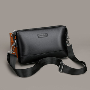 Borsa a Tracolla da Uomo in Vera <span class=keywords><strong>Pelle</strong></span> con Cinghia Larga Regolabile, Leggera per Uso Business <span class=keywords><strong>e</strong></span> Casual - Product Image 6