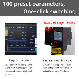 Hot Sale High Quality 200W JPT MOPA Portable Fiber Laser Cleaning Machine for Metal Stone Glass Wood-Car Engine Floor <b>Paint</b> - Product Image 2