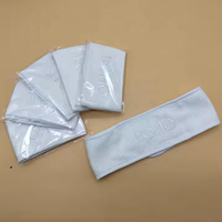 Bandeau en coton gaufré personnalisé avec logo pour filles, bandeau de spa pour filles, bandeau élastique brodé avec logo pour femmes, vente en gros