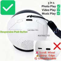 Ornement sphérique électronique suspendu en cristal fait main de haute qualité, créatif, avec vidéo, photo, musique et mémoire, cadeau de Noël
