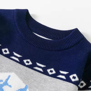 Pulls pour enfants en coton 100% pour Noël, garçons et filles, logo sur le devant avec motif de dinosaure pour l'hiver, l'automne et le printemps - Product Image 3