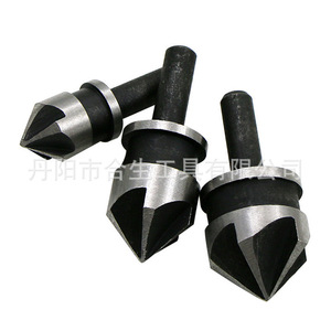 Mr Drill Five-Blade <b>Chamfering</b> <b>Tool</b> 12mm Round Shank Forstner Bit Set Woodworking Deburring Drill Bits - Product Image 2