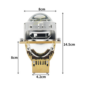 Lente LED Circular de 3 Pulgadas, Doble Color Blanco y Amarillo, Haz de 60 Grados, IP65, Material de PC, para Actualización de Faros de Coche - Product Image 1