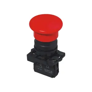 Salzer SA22-AC42 NC seta Head interruptor de botón pulsador de autoretorno rojo dia.40mm tope de emergencia (aprobado por TUV, CE y CB)