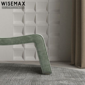 WISEMAX mobilya fabrikası toptan kavisli şekli tezgah sandalye süet kumaş osmanlı oturma odası yatak odası için - Product Image 6