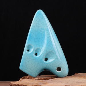 Ocarina à trois compartiments fabriquée à la main, qualité concert, accordage de haute précision, instrument à vent en céramique - Product Image 6
