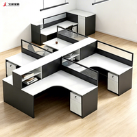 Bureau de travail commercial de luxe JIUSHUN, poste de travail pour employés, cloison de bureau, bureau d'ordinateur
