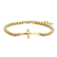 Bracelet pour homme en acier inoxydable réglable avec chaîne croisée, montre chronographe à quartz de style NATO tendance, bracelets minimalistes à maillons
