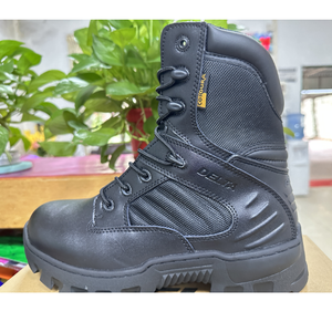 Bottes de désert Delta en cuir de vachette noir TSB10 nouvelle version avec fermeture éclair latérale et coutures tout autour, durables pour toutes les saisons - Product Image 4