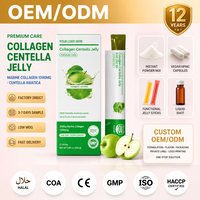 Complément de collagène OEM, bâtonnets de gelée de protéines de collagène marin, blanchiment de la peau, soins de beauté, fabricant d'étiquettes privées