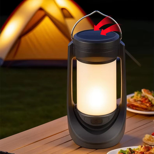 Linterna de Camping Impermeable, Lámpara de Mesa <span class=keywords><strong>Solar</strong></span> Recargable, <span class=keywords><strong>6</strong></span> Modos de Luz, Linterna <span class=keywords><strong>LED</strong></span> para Acampar, Senderismo, Jardín - Product Image 1