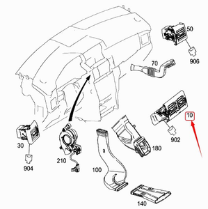 2048305054 adecuado para el panel de salida de aire del acondicionador intermedio Benz GLK <span class=keywords><strong>W204</strong></span> - Product Image 4