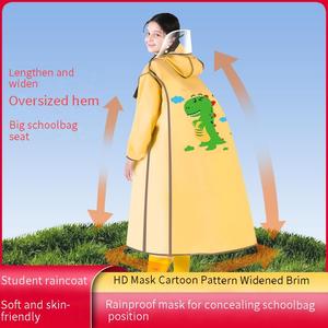 Impermeabili Personalizzati per Bambini con Disegni Cartoon, <span class=keywords><strong>Poncho</strong></span> Antipioggia e Antivento per Studenti, Maschere per il Viso per Ragazzi nei Giorni di Pioggia - Product Image 4