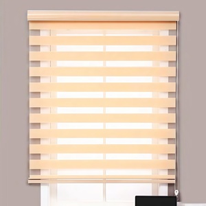 Luxury <strong>Gold</strong> Thread Fabric Zebra <strong>Blinds</strong> Custom High End Double Layer Window Roller <strong>Blinds</strong> for Villas and Hotels - Product Image 3