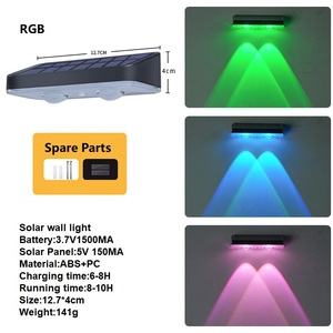 Lámpara Solar LED para Pared Exterior, Impermeable IP65, Iluminación Decorativa Superior e Inferior para Patio - Product Image 2