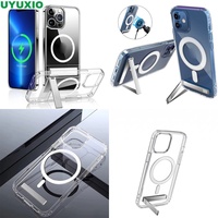 Étui magnétique transparent avec béquille pour iPhone 18 17 15 16 13 Pro Max 11 12 Mini 14, accessoires de téléphone en gros