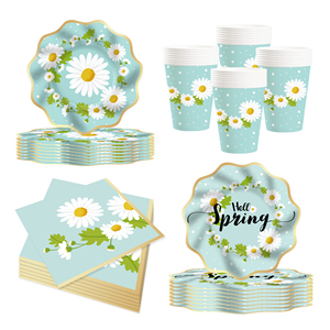 Platos de Papel Florales DAMAI, Platos Desechables con Diseño Floral para Fiestas, Bodas, Despedidas de Soltera, Cumpleaños, Fiestas de Té - Product Image 3