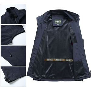 कई जेबों रंग आकार बैज अनुकूलन काम आउटडोर बनियान का समर्थन करें - Product Image 2