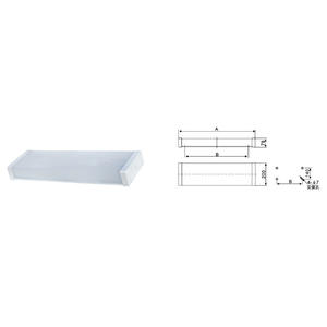 Lámpara de Techo Fluorescente Marina FL-2152C con Soporte para Lámpara de Emergencia LED, Pantalla Acrílica, Lámpara de Techo para Cabina en Existencia - Product Image 1