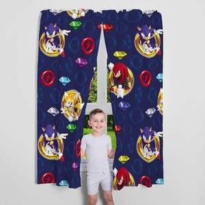 Offre Spéciale Rideaux Sonic The Hedgehog pour Chambre d'Enfant, <span class=keywords><strong>Salon</strong></span> et Salle de Jeux – 2 Panneaux Personnalisables - Product Image 2