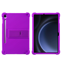 Samsung Galaxy Tab S10 FE için 10.9 inç Tablet kılıfı yumuşak silikon koruyucu standı 2025 SM-X520 SM-X526B kapak darbeye kapak