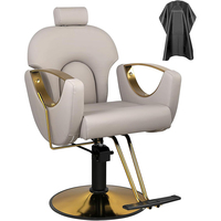 Luxe rétro Salon coiffure barbier chaise hydraulique coupe de cheveux inclinable toilettage Massage meubles en cuir pour une utilisation en salle de sport