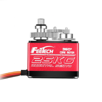 FT6325M Motor Servo PWM Digital 4V-8.4V 25kg.cm Torsi Stall 360 Derajat Rotasi IP66 Encoder Magnetik Gear Baja untuk Lengan Robot