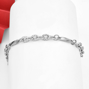 Hot Selling Simple Popular Design Sliver Plated <b>Chain</b> Bracelet <b>Titanium</b> Steel Unisex's Bracelets Wholesale Jewelry Trendy - Product Image 5