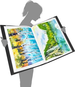 Cartella per Presentazioni con 40 Tasche Trasparenti, Protezioni per Documenti, Portafoglio Artistico, Libro Trasparente per Opere d'Arte e Fogli di Rapporto - Product Image 5