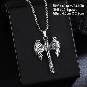 Colar Masculino de Aço Inoxidável e Liga com Cruz, Corrente Longa, Diamantes Cravejados, Estilo Hip-Hop, Design Moderno para Suéter, Unissex - Product Image 6