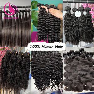 Vente en gros de paquets de cheveux indiens bruts, tissage de paquets de cheveux vierges alignés sur les cuticules, extension de cheveux humains doublement étirée bon marché - Product Image 3